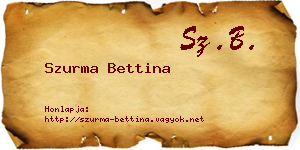 Szurma Bettina névjegykártya