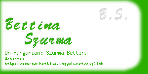 bettina szurma business card
